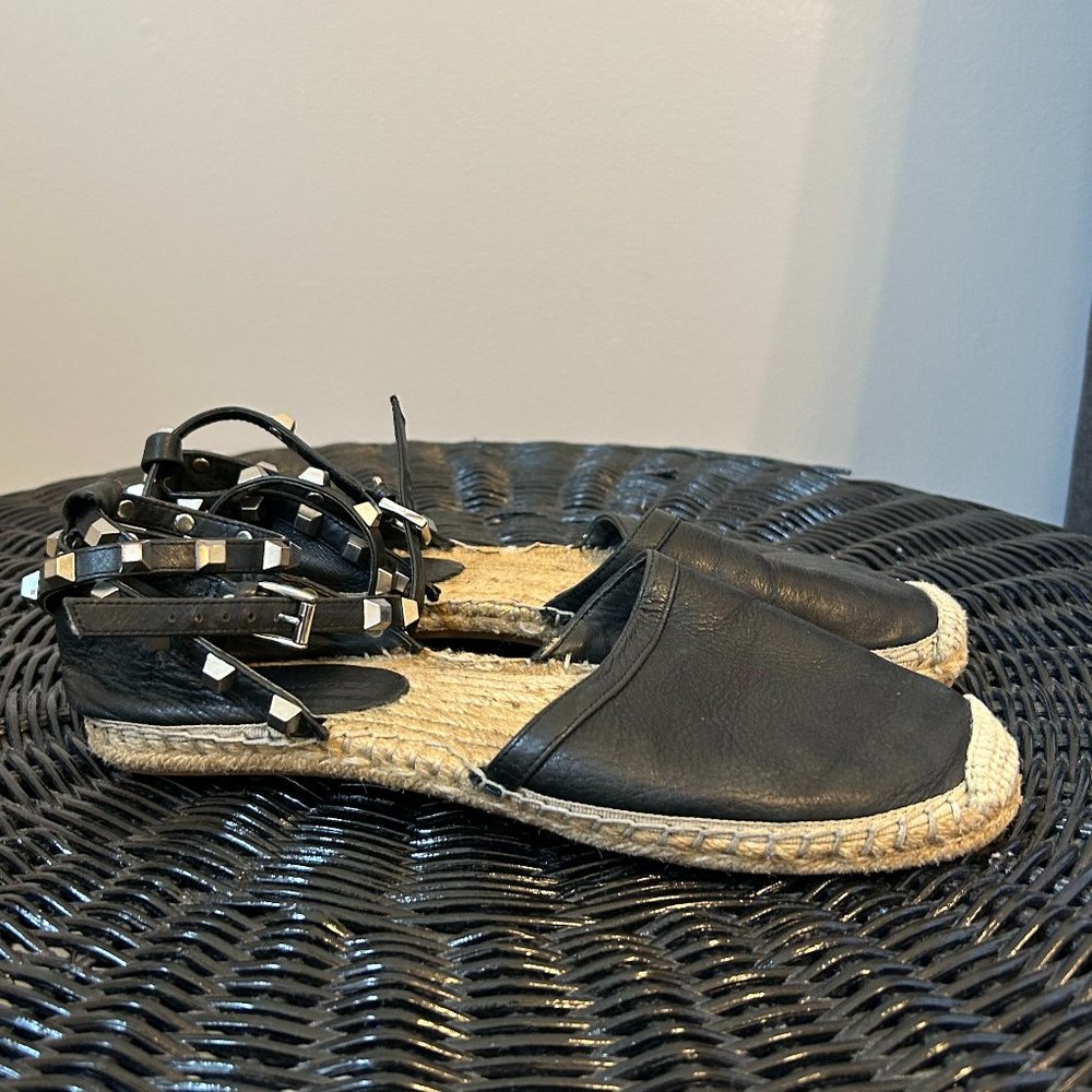 Rebecca Minkoff Gilles Studded Espadrille Flat Sandal